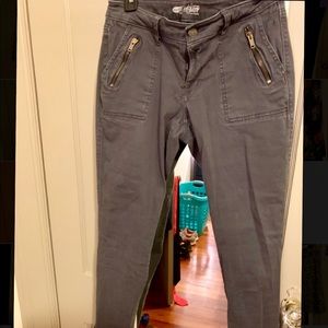 Navy cargo skinny jeans